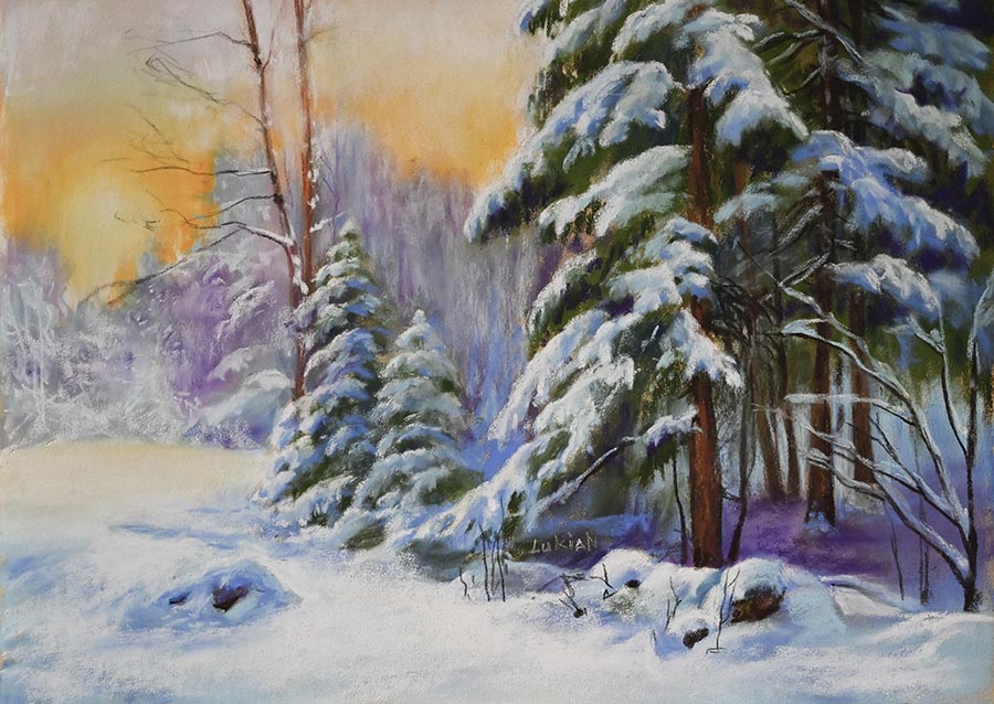 Original soft pastel painting by artist Lukian